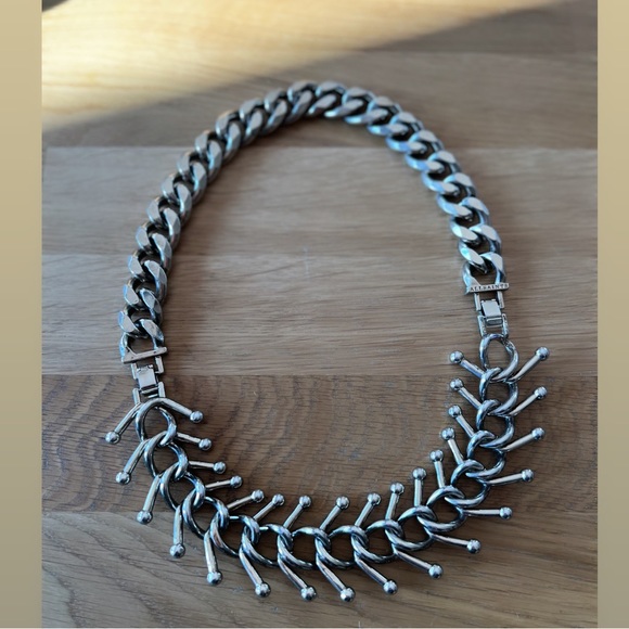 ALL SAINTS Thick 18” Chain Necklace in Silver/Steel - SOLD OUT EVERYWHERE - Picture 3 of 3